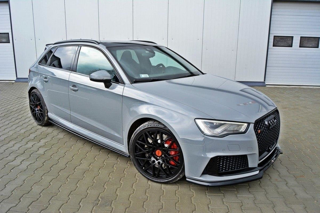 Maxton Design Seitenschweller Ansatz passend für Audi RS3 8V Sportback schwarz Hochglanz