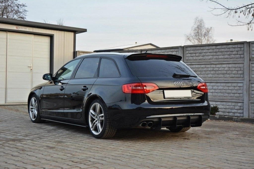 Maxton Design Spoiler CAP passend für Audi A4 B8 / B8 FL Avant schwarz Hochglanz