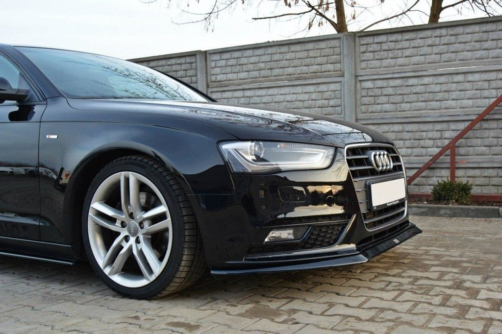 Maxton Design Front Diffuser V.2 Audi A4 B8 FL schwarz Hochglanz