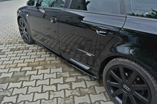 Laden Sie das Bild in den Galerie-Viewer, Maxton Design Seitenschweller Ansatz passend für Audi S4 / A4 / A4 S-Line B6 / B7  schwarz Hochglanz
