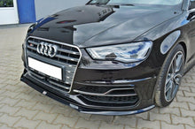 Laden Sie das Bild in den Galerie-Viewer, Maxton Design Front Ansatz passend für Audi S3 / A3 S-Line 8v Hatchback / Sportback schwarz Hochglanz