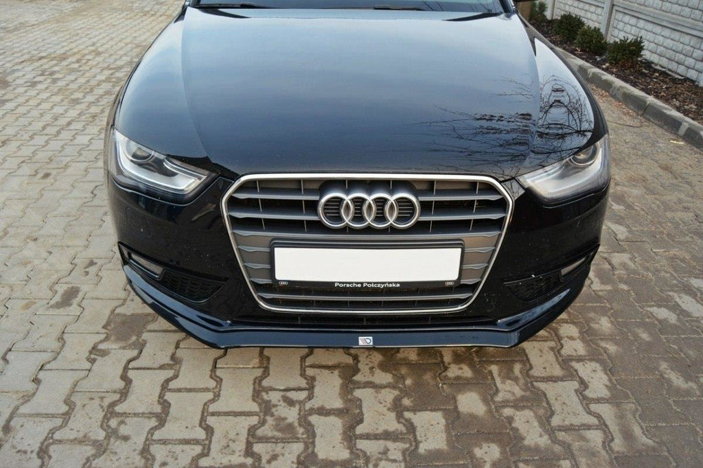 Maxton Design Front Diffuser V.2 Audi A4 B8 FL schwarz Hochglanz