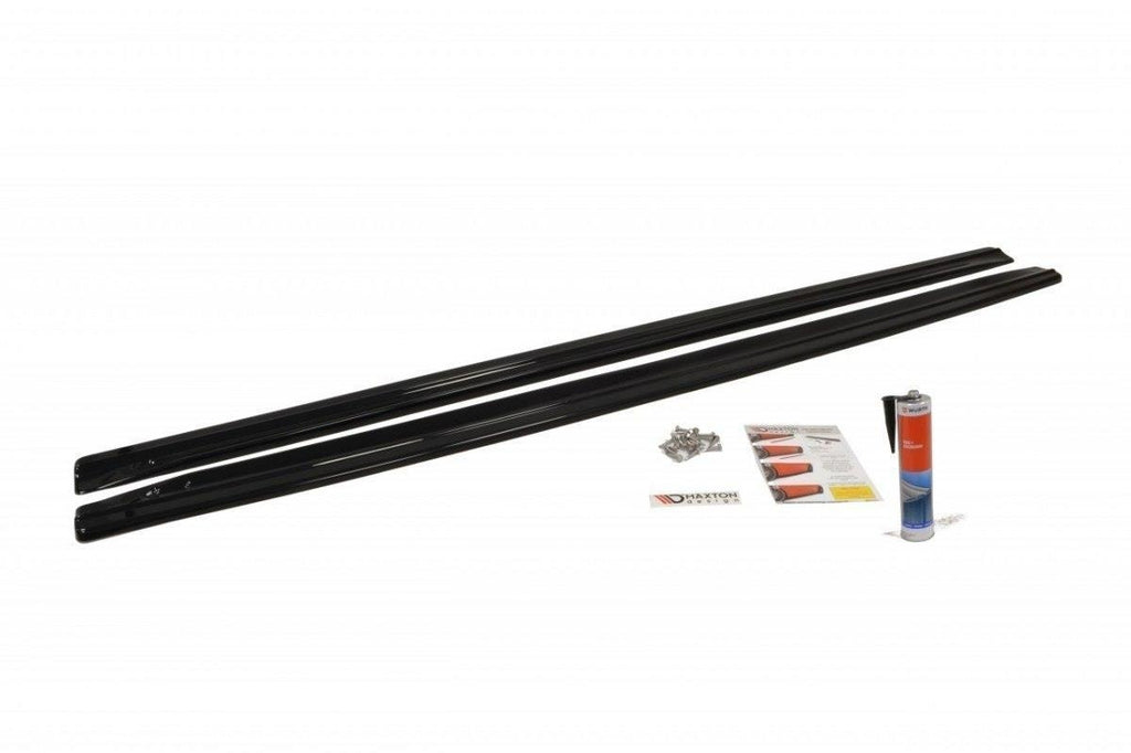 Maxton Design Seitenschweller Ansatz passend für Audi RS6 C6 schwarz Hochglanz