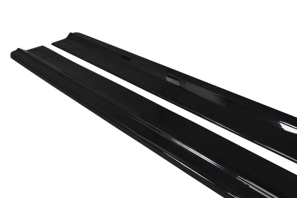 Maxton Design Seitenschweller Ansatz passend für Audi A8 D4 schwarz Hochglanz