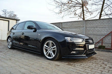 Laden Sie das Bild in den Galerie-Viewer, Maxton Design Seitenschweller Ansatz passend für Audi S4 / A4 / A4 S-Line B8 / B8 FL schwarz Hochglanz