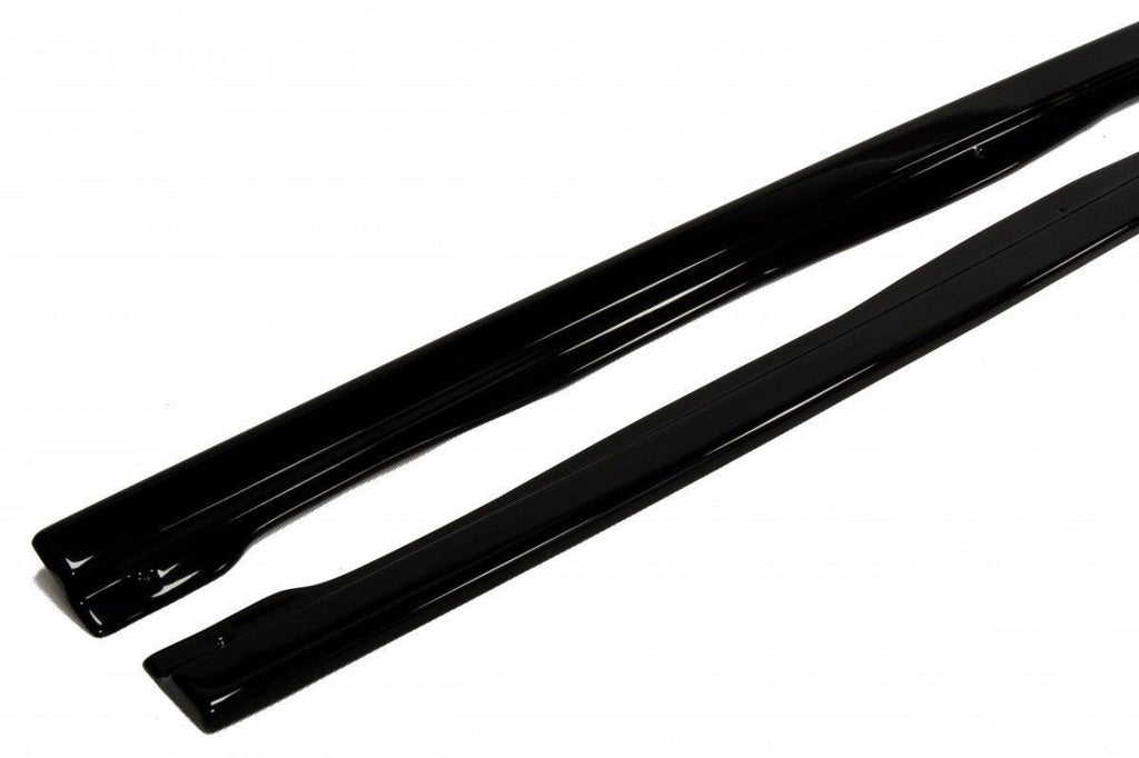 Maxton Design Seitenschweller Ansatz passend für Audi S6 / A6 S-Line C7  schwarz Hochglanz