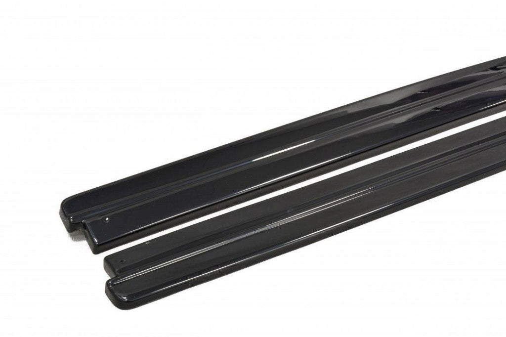 Maxton Design Seitenschweller Ansatz passend für Audi S4 / A4 / A4 S-Line B8 / B8 FL schwarz Hochglanz