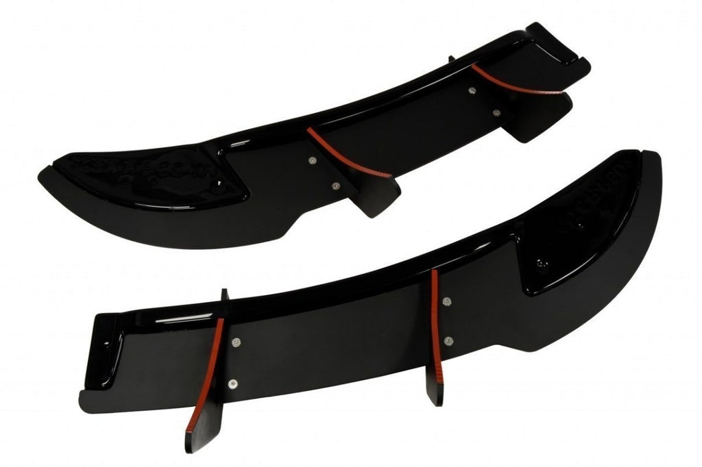 Maxton Design Heck Ansatz Flaps Diffusor passend für passend für VW GOLF 6 R (CNC) schwarz Hochglanz