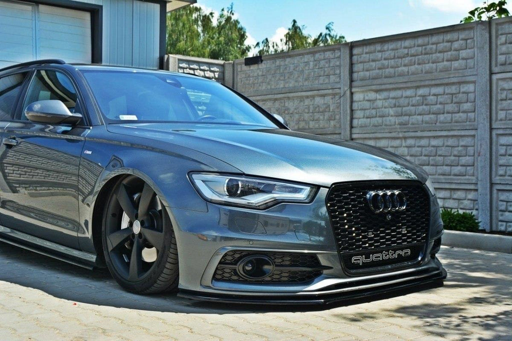 Maxton Design Front Ansatz passend für V.1 Audi S6 / A6 S-Line C7 schwarz Hochglanz