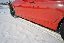 Laden Sie das Bild in den Galerie-Viewer, Maxton Design Seitenschweller Ansatz passend für BMW 3er F30 schwarz Hochglanz