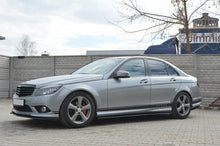 Laden Sie das Bild in den Galerie-Viewer, Maxton Design Seitenschweller Ansatz passend für Mercedes C W204 AMG-Line (vor Facelift) schwarz Hochglanz