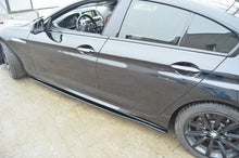 Laden Sie das Bild in den Galerie-Viewer, Maxton Design Seitenschweller Ansatz passend für BMW 6er Gran Coupe M Paket schwarz Hochglanz