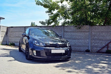 Laden Sie das Bild in den Galerie-Viewer, Maxton Design Front Ansatz passend für VER.2 VW GOLF 6 GTI schwarz Hochglanz