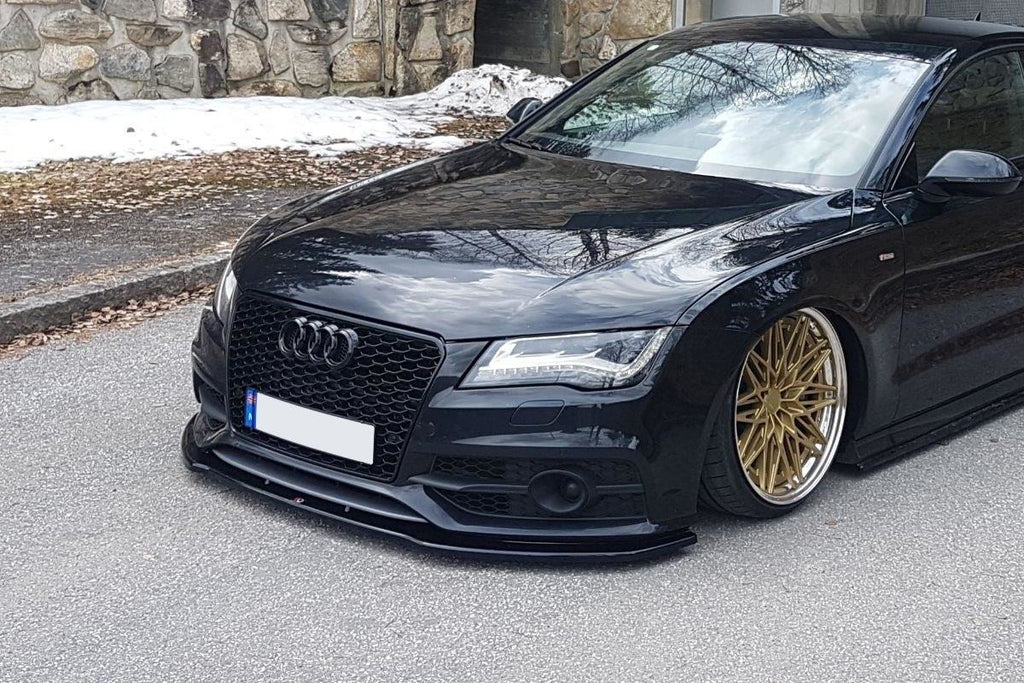 Maxton Design Front Ansatz passend für V.2 Audi A7 Mk1 S-Line schwarz Hochglanz