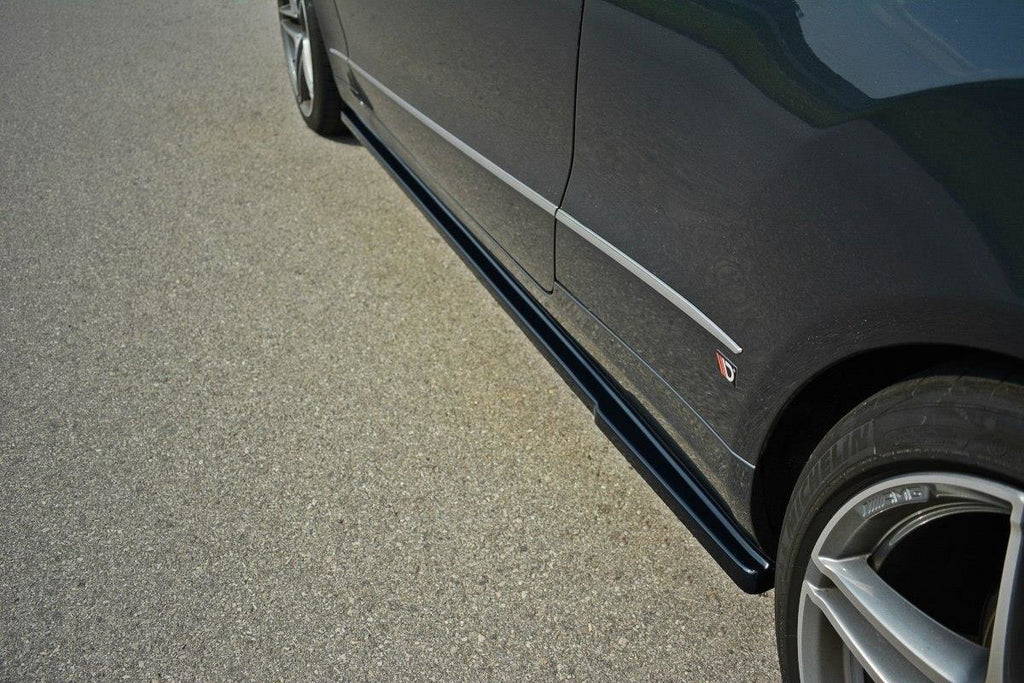 Maxton Design Seitenschweller Ansatz passend für Mercedes E W212 schwarz Hochglanz