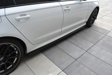 Laden Sie das Bild in den Galerie-Viewer, Maxton Design Seitenschweller Ansatz passend für Audi A6 C7 S-line/ S6 C7 Facelift schwarz Hochglanz