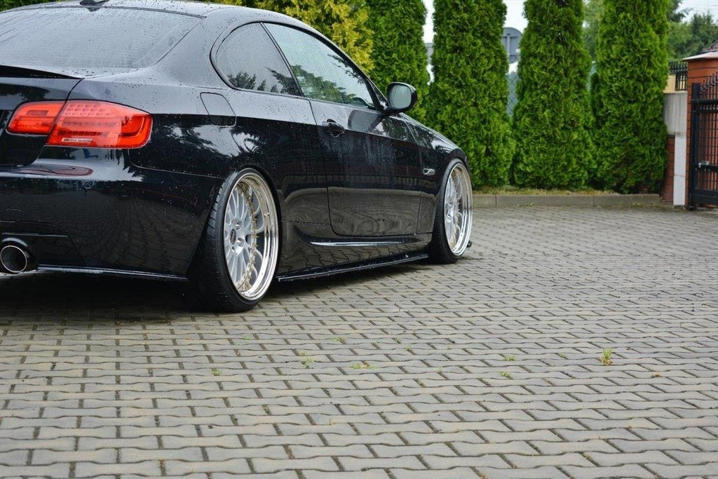 Maxton Design Seitenschweller Ansatz passend für BMW 3er E92 M Paket FACELIFT schwarz Hochglanz