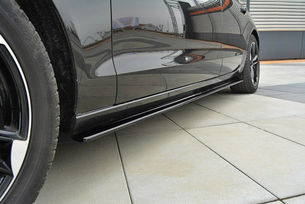 Maxton Design Seitenschweller Ansatz passend für Audi A6 C7 schwarz Hochglanz