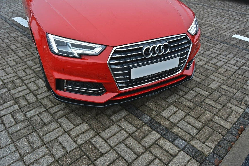Maxton Design Front Ansatz passend für V.2 Audi S4 / A4 S-Line B9 schwarz Hochglanz