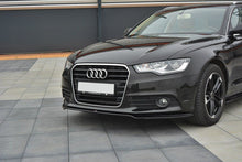 Laden Sie das Bild in den Galerie-Viewer, Maxton Design Front Ansatz passend für V.1 Audi A6 C7 schwarz Hochglanz
