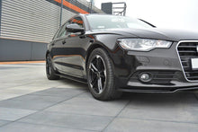 Laden Sie das Bild in den Galerie-Viewer, Maxton Design Seitenschweller Ansatz passend für Audi A6 C7 schwarz Hochglanz