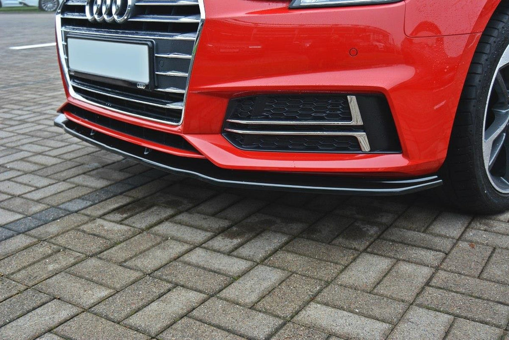 Maxton Design Front Ansatz passend für V.2 Audi S4 / A4 S-Line B9 schwarz Hochglanz