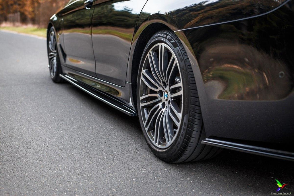 Maxton Design Seitenschweller Ansatz passend für BMW 5er G30/ G31 M-Paket schwarz Hochglanz