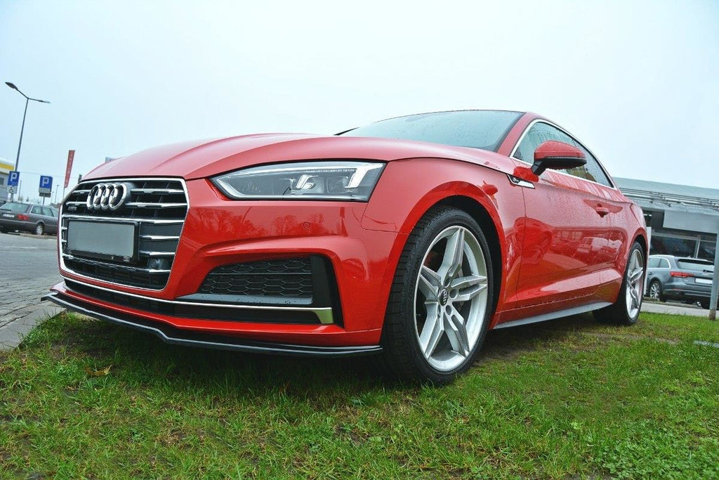 Maxton Design Front Ansatz passend für V.1 Audi A5 F5 S-Line schwarz Hochglanz