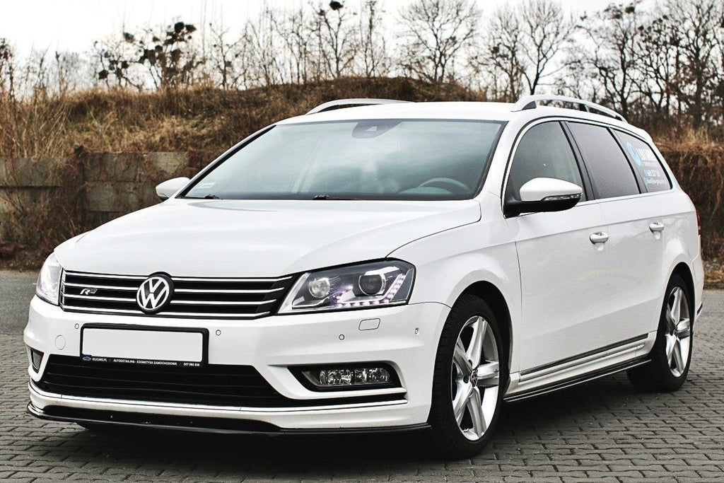 Maxton Design Seitenschweller Ansatz passend für Vw Passat B7 R-Line schwarz Hochglanz