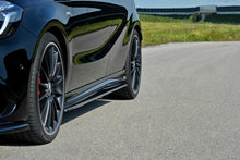 Laden Sie das Bild in den Galerie-Viewer, Maxton Design Seitenschweller Ansatz passend für Mercedes A W176/ CLA 117 AMG/ CLA 117 AMG LINE Facelift schwarz Hochglanz