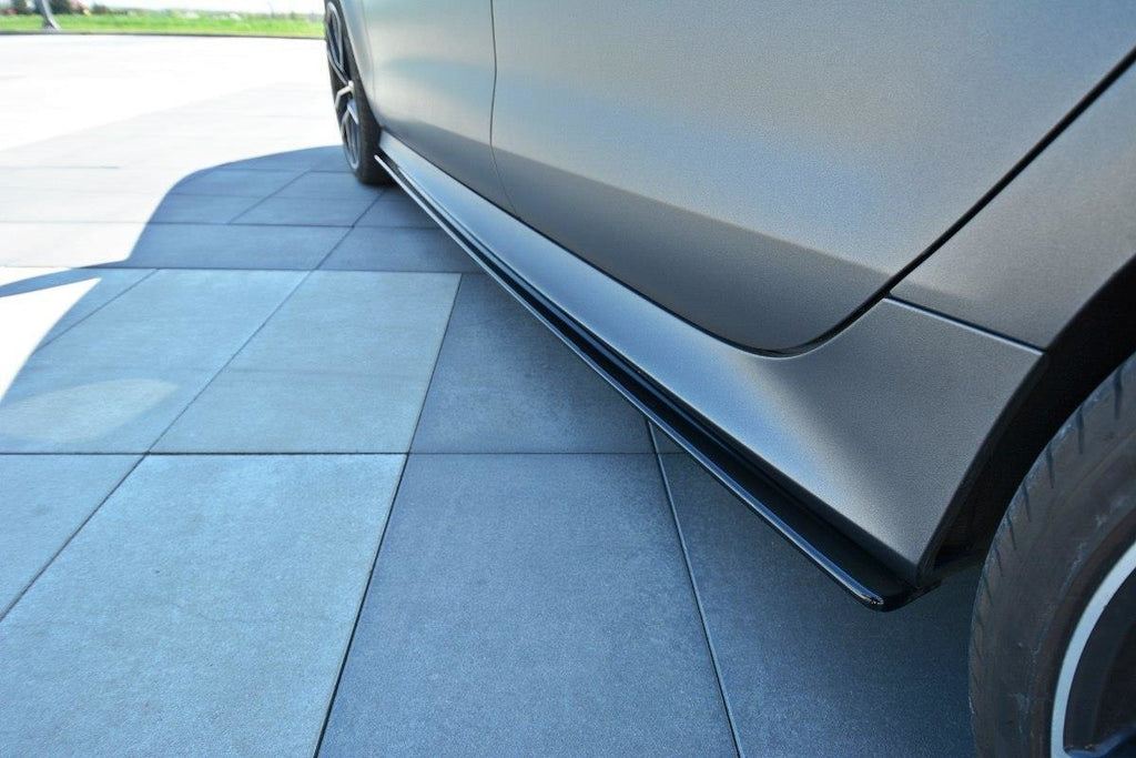 Maxton Design Seitenschweller Ansatz passend für Audi RS7 C7 FL schwarz Hochglanz