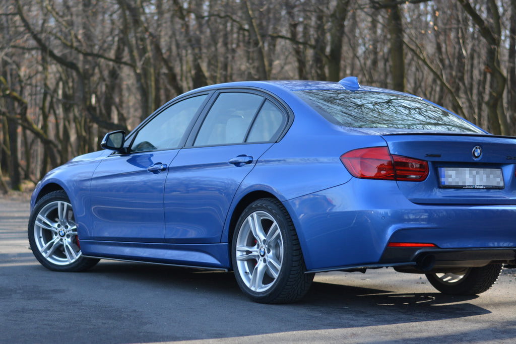 Maxton Design Seitenschweller Ansatz passend für BMW 3er F30 PHASE-II SEDAN M-SPORT schwarz Hochglanz