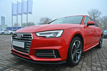 Laden Sie das Bild in den Galerie-Viewer, Maxton Design Front Ansatz passend für V.2 Audi S4 / A4 S-Line B9 schwarz Hochglanz