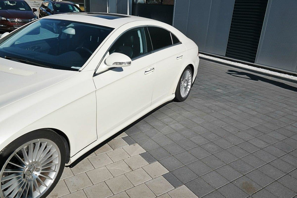 Maxton Design Seitenschweller Ansatz passend für Mercedes CLS C219 55AMG schwarz Hochglanz