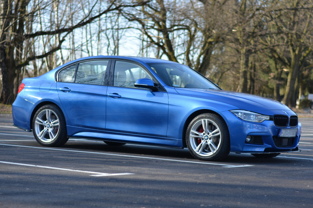 Maxton Design Seitenschweller Ansatz passend für BMW 3er F30 PHASE-II SEDAN M-SPORT schwarz Hochglanz