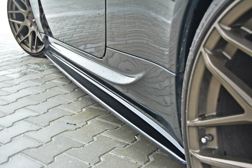 Maxton Design Seitenschweller Ansatz passend für BMW M6 E63 schwarz Hochglanz