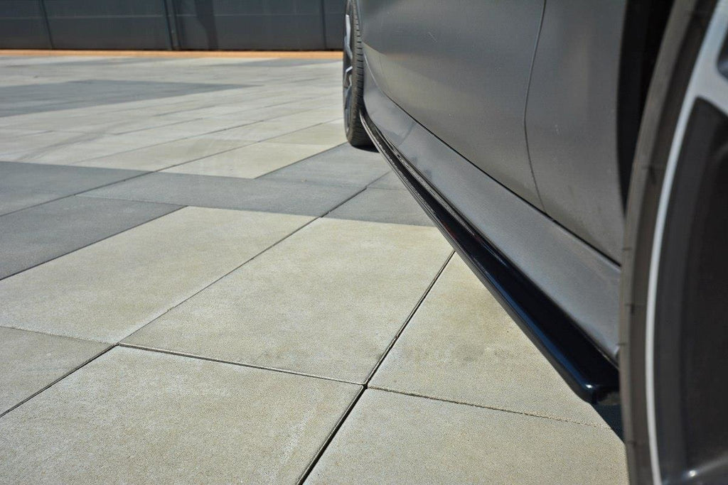 Maxton Design Seitenschweller Ansatz passend für Audi RS7 C7 FL schwarz Hochglanz