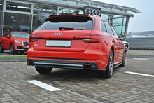 Laden Sie das Bild in den Galerie-Viewer, Maxton Design Mittlerer Diffusor Heck Ansatz passend für Audi A4 B9 S-Line schwarz Hochglanz