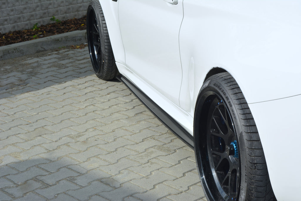 Maxton Design Seitenschweller Ansatz passend für BMW M2 F87 COUPE schwarz Hochglanz