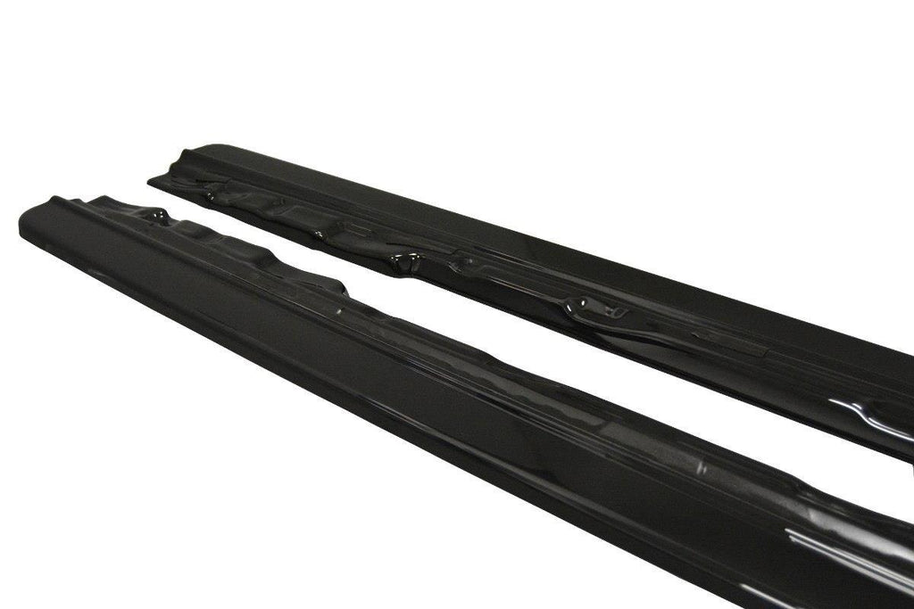 Maxton Design Seitenschweller Ansatz passend für Audi S4 / A4 S-Line B9 schwarz Hochglanz