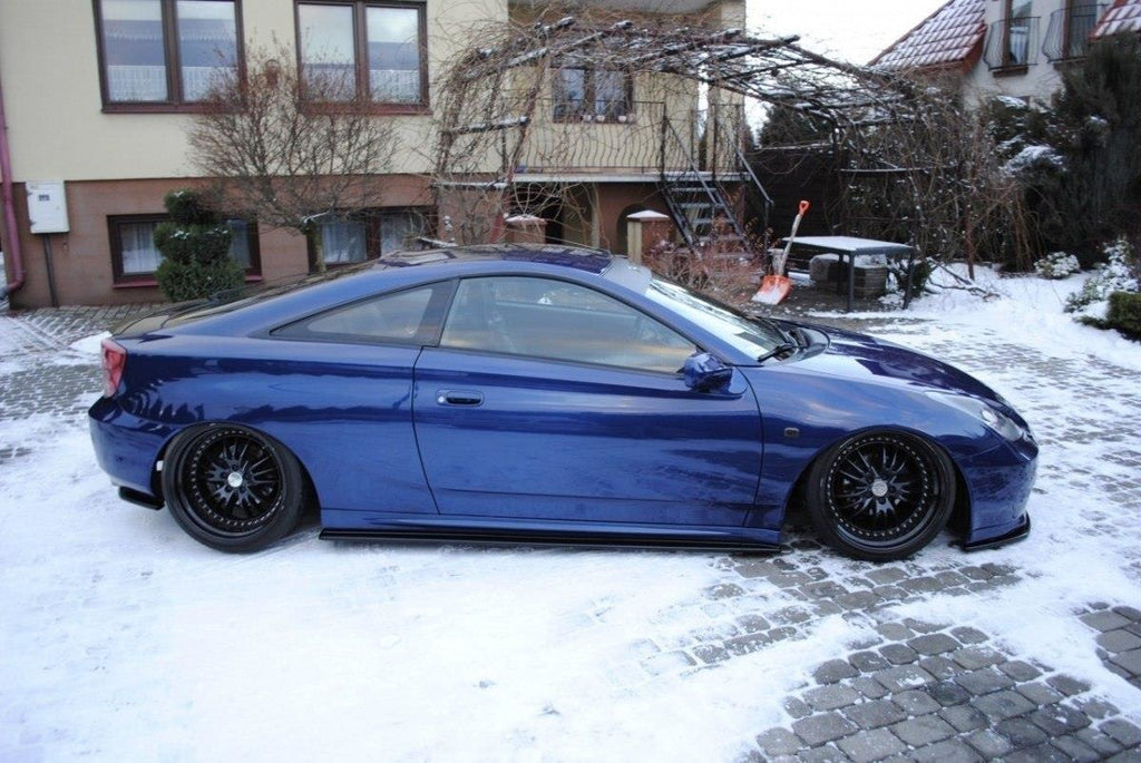 Maxton Design Seitenschweller Ansatz passend für TOYOTA CELICA T23 TS vor Facelift schwarz Hochglanz
