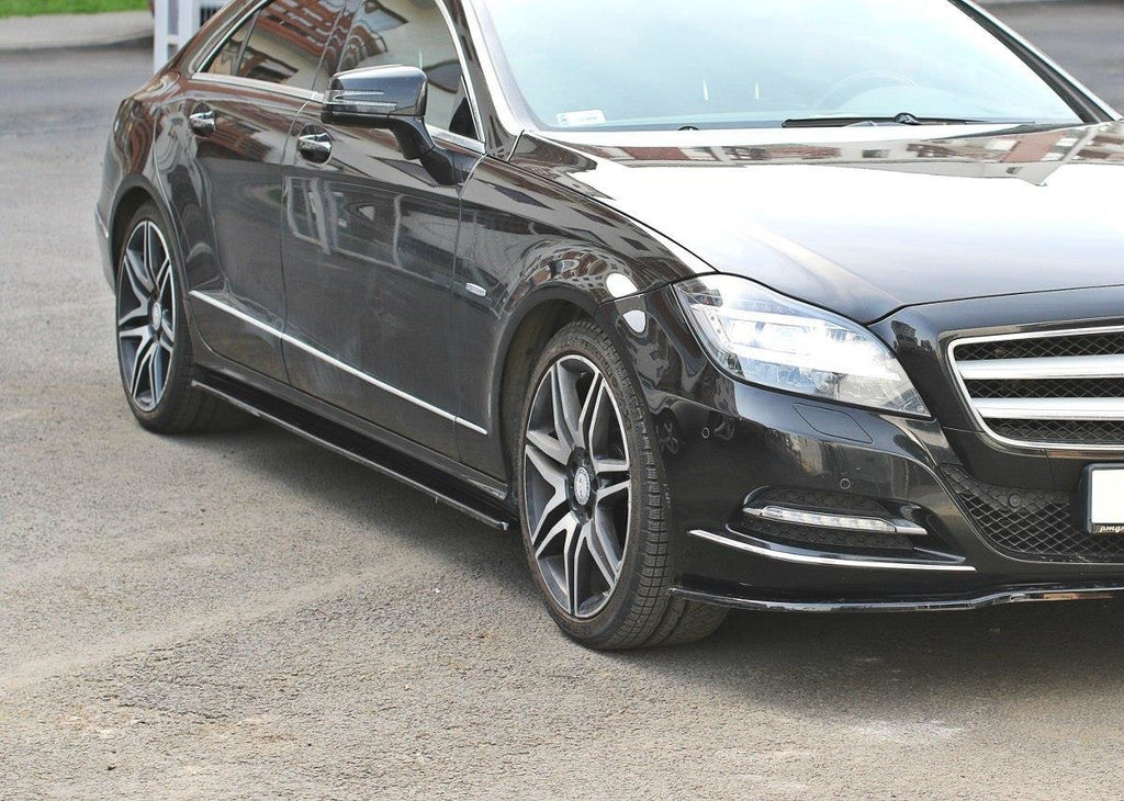Maxton Design Seitenschweller Ansatz passend für Mercedes CLS C218 schwarz Hochglanz