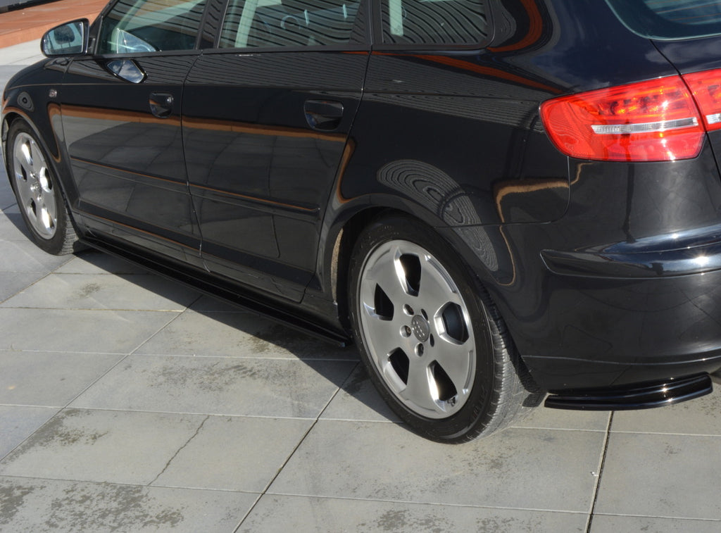 Maxton Design Seitenschweller Ansatz passend für Audi A3 Sportback 8P / 8P Facelift schwarz Hochglanz