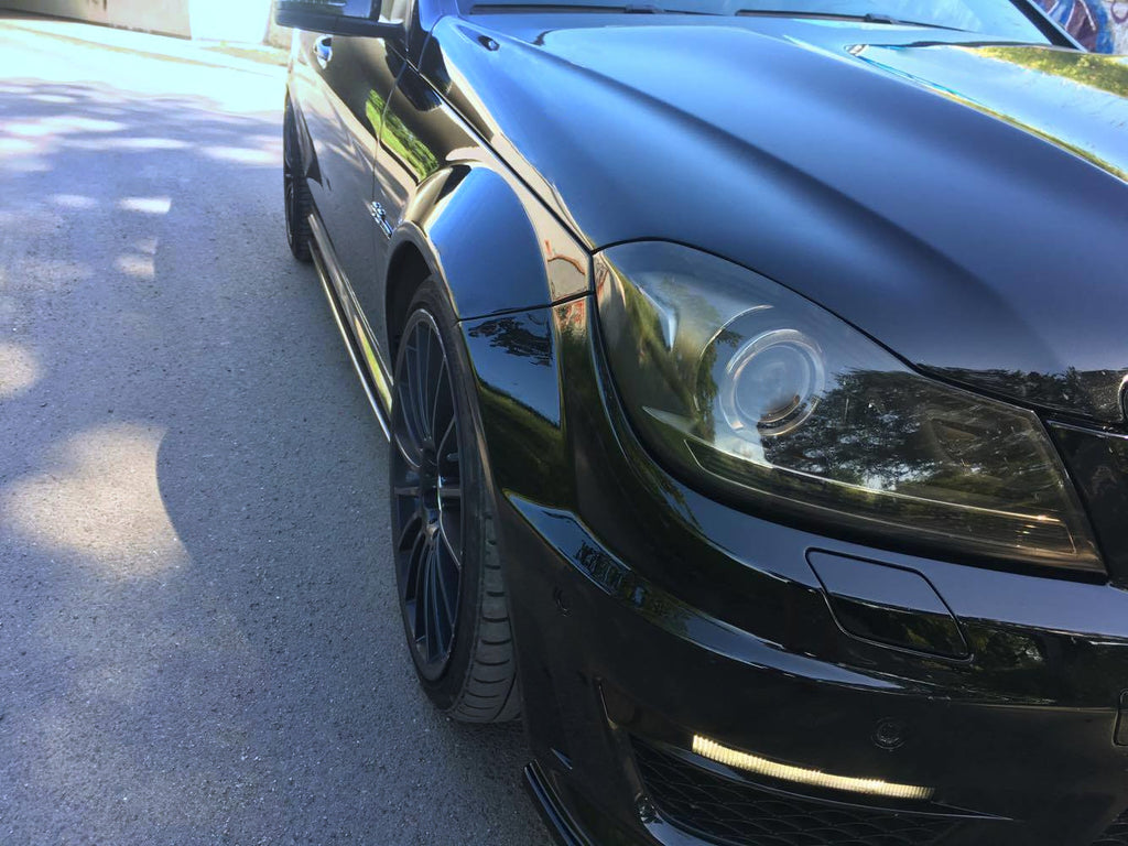 Maxton Design Seitenschweller Ansatz passend für Mercedes AMG C63 W204 FACELIFT schwarz Hochglanz