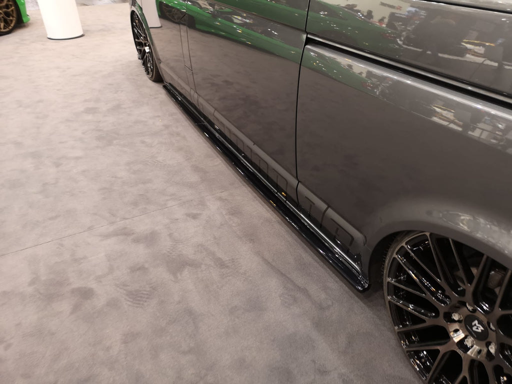 Maxton Design Seitenschweller Ansatz passend für Volkswagen T6 schwarz Hochglanz