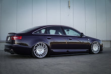 Laden Sie das Bild in den Galerie-Viewer, Maxton Design Seitenschweller Ansatz passend für AUDI A6 C6 S-LINE (vor Facelift/FACELIFT) schwarz Hochglanz