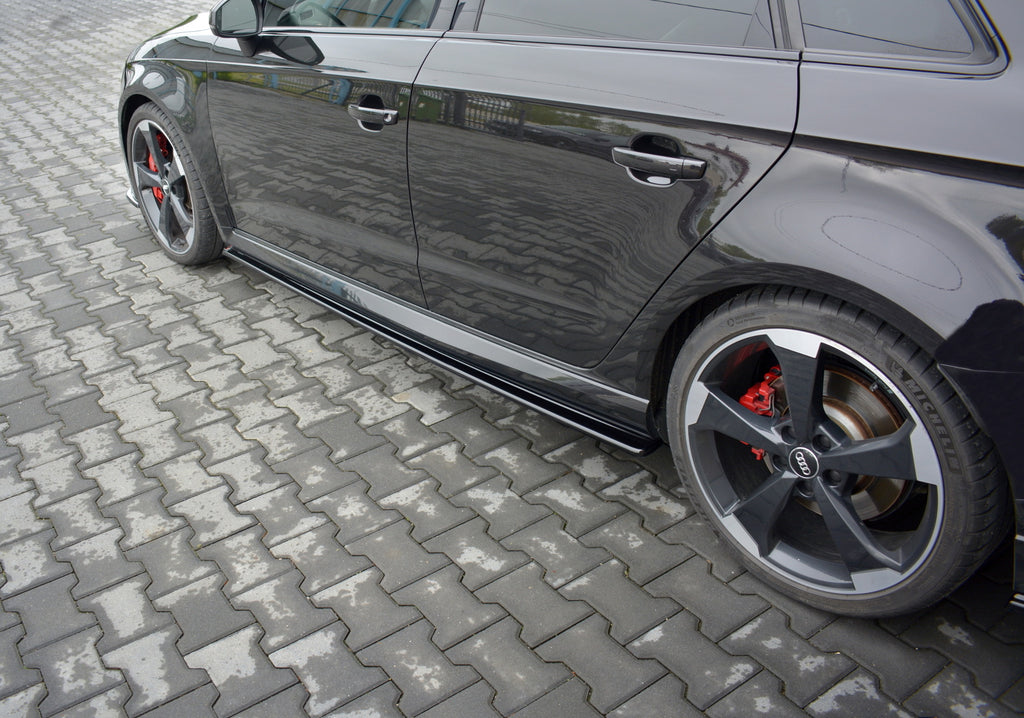 Maxton Design Seitenschweller Ansatz passend für Audi RS3 8V FL Sportback schwarz Hochglanz