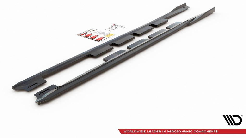 Maxton Design Seitenschweller Ansatz passend für Ford Mondeo Mk5 Facelift schwarz Hochglanz
