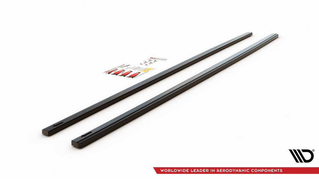 Maxton Design Seitenschweller Ansatz passend für V.2 VW Golf 7 GTI (verengen) schwarz Hochglanz