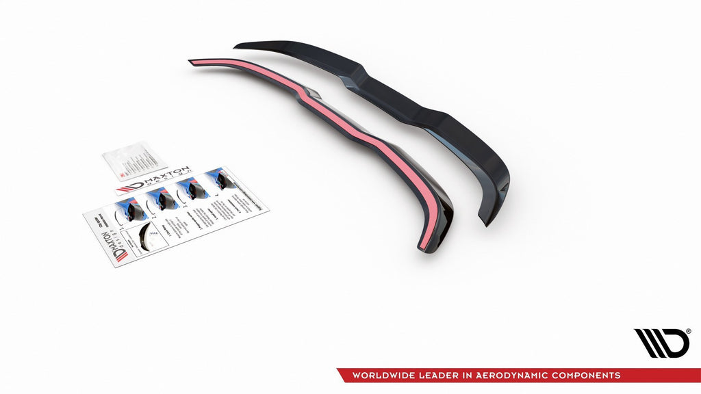 Maxton Design Spoiler CAP passend für V2 Ford Focus ST Mk4 schwarz Hochglanz